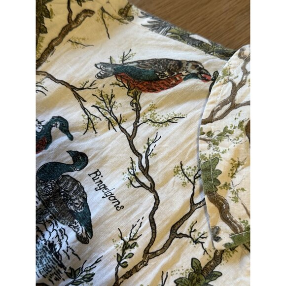 No Brand Short Sleeve Utility Dress Colorful Bird Pattern Women Sz Measured Read - Picture 15 of 16